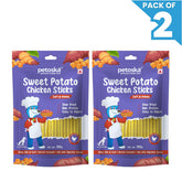 Petoska Dog Treat Sweet Potato Chicken Sticks 100g -  Pack of 2